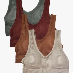 Women's Ribbed Tank Top Set - Multicolor